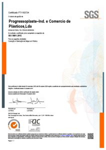 Progressoplaste ISO 9001 2023